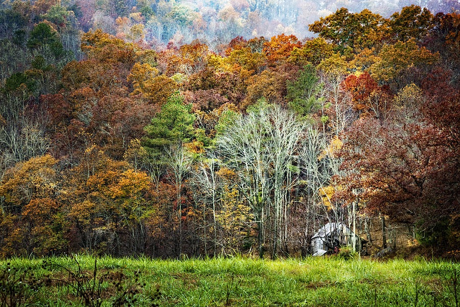 Barn Photograph - Autumn Song by Debra and Dave Vanderlaan