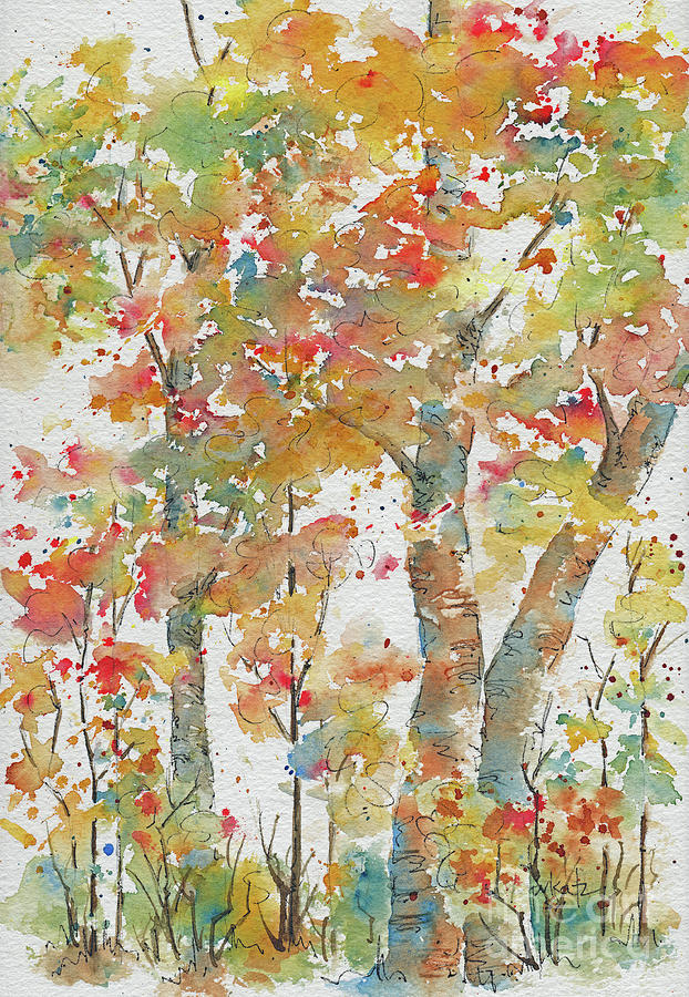 Autumn Splendor Painting by Pat Katz