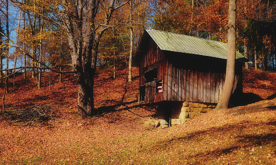 Autumn Springhouse Photograph by Mountain Dreams