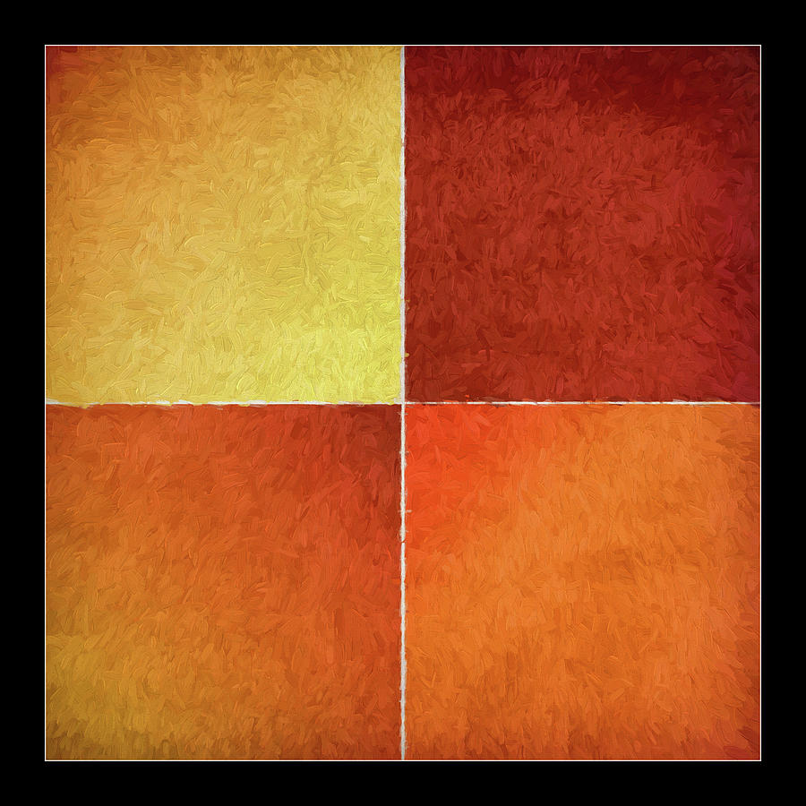 Autumn Squares Painting by Bonnie Bruno