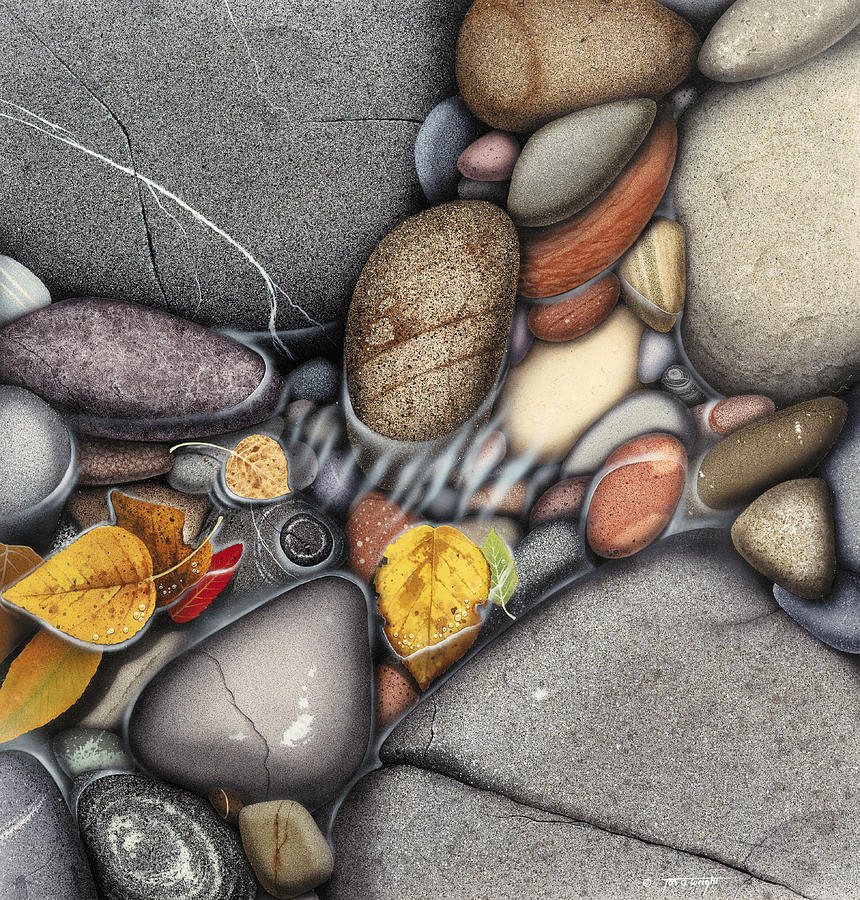 Jon Q Wright Painting - Autumn Stones by JQ Licensing