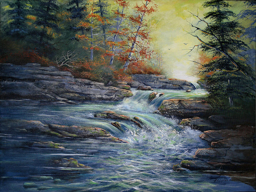 Autumn Stream Painting by Brooke Lyman - Fine Art America