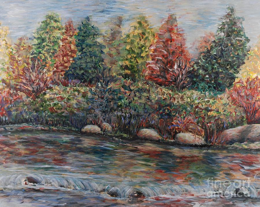 Autumn Stream Painting by Nadine Rippelmeyer