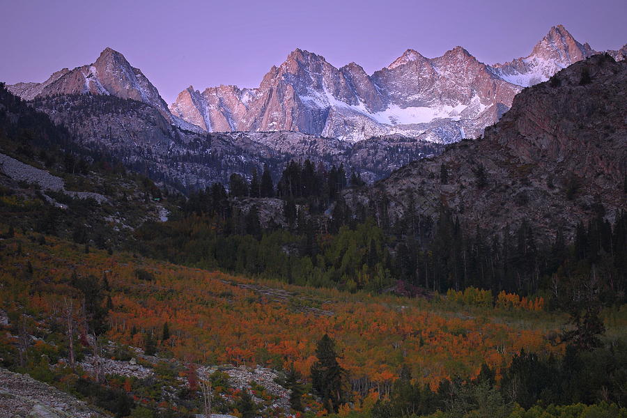 Autumn sunrise at Bishop Canyon in the Eastern Sierras Photograph by Jetson Nguyen