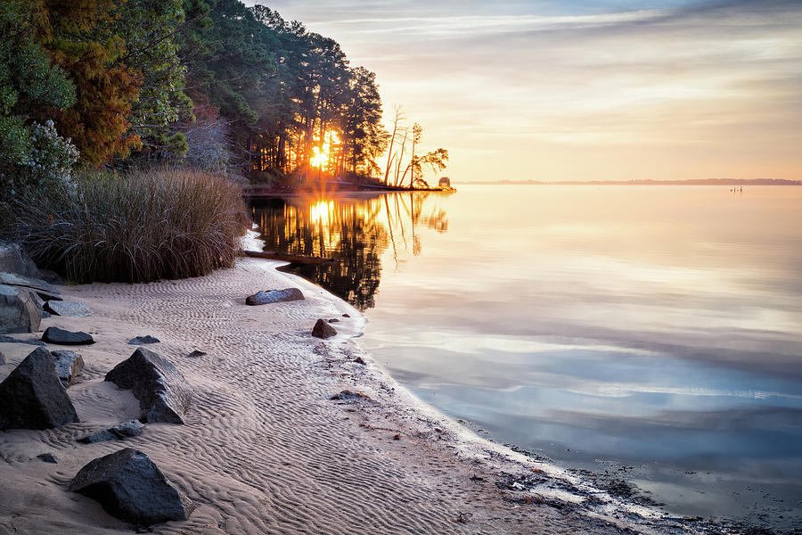 Jamestown Photograph - Autumn Sunrise by Lisa McStamp