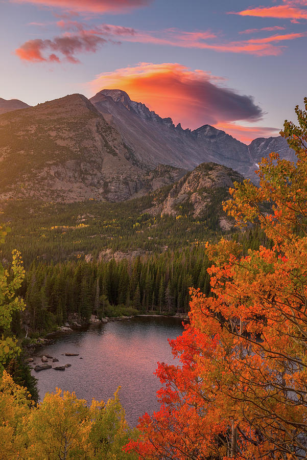 Rocky Mountain National Park Photograph - Autumn Sunrise over Longs Peak by Darren White