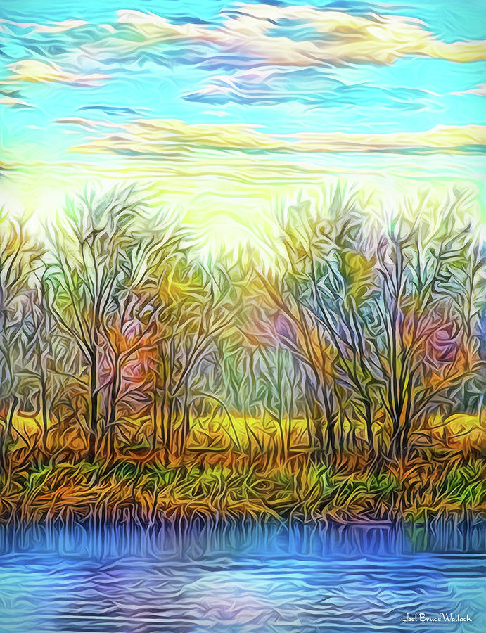 Autumn Sunset Dreamtime Digital Art by Joel Bruce Wallach