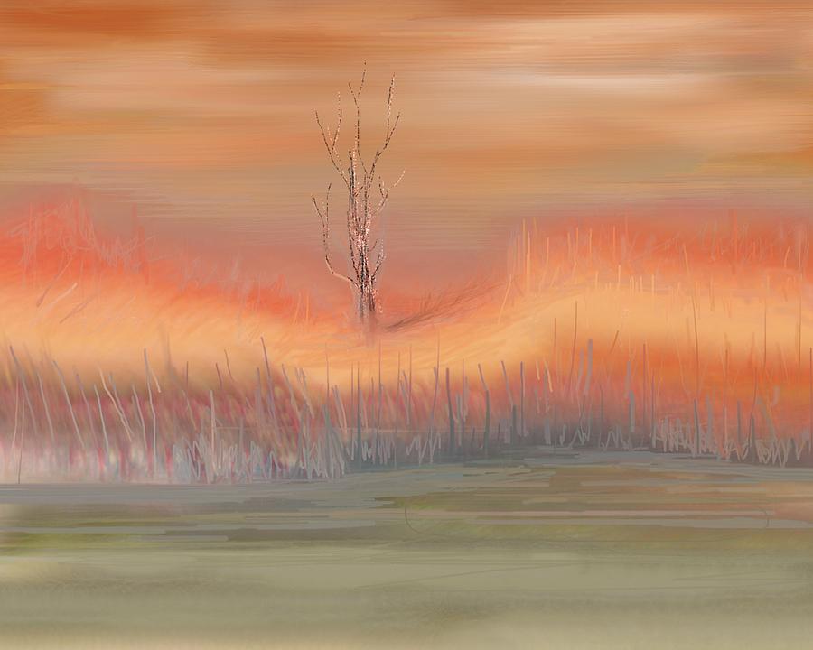 Autumn Swamp Digital Art by David Lane