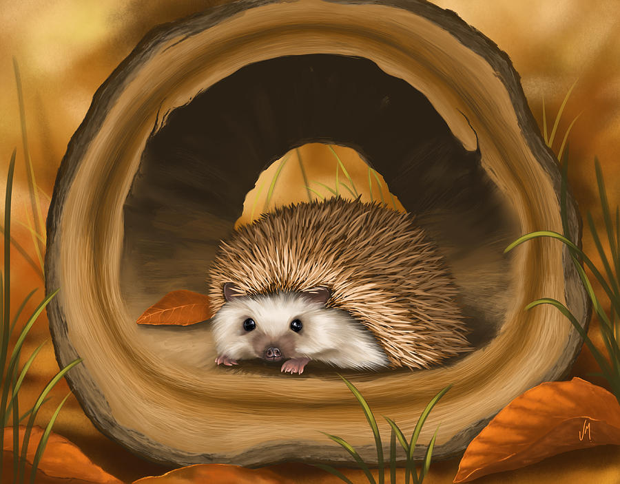 Wildlife Painting - Autumn sweetness by Veronica Minozzi