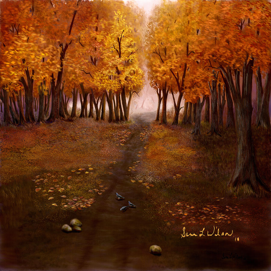 Autumn Trail Painting by Sena Wilson
