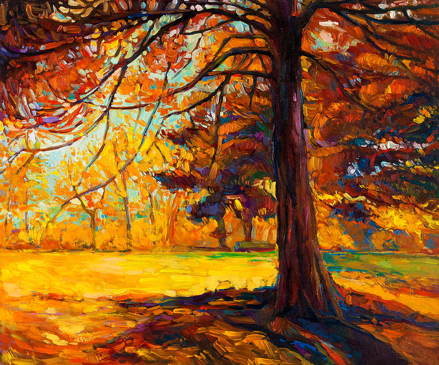 Autumn tree by Ivailo Nikolov Painting by Boyan Dimitrov | Fine Art America