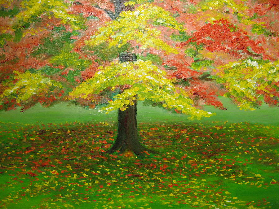 Autumn Tree Painting by Lara Leitch - Fine Art America