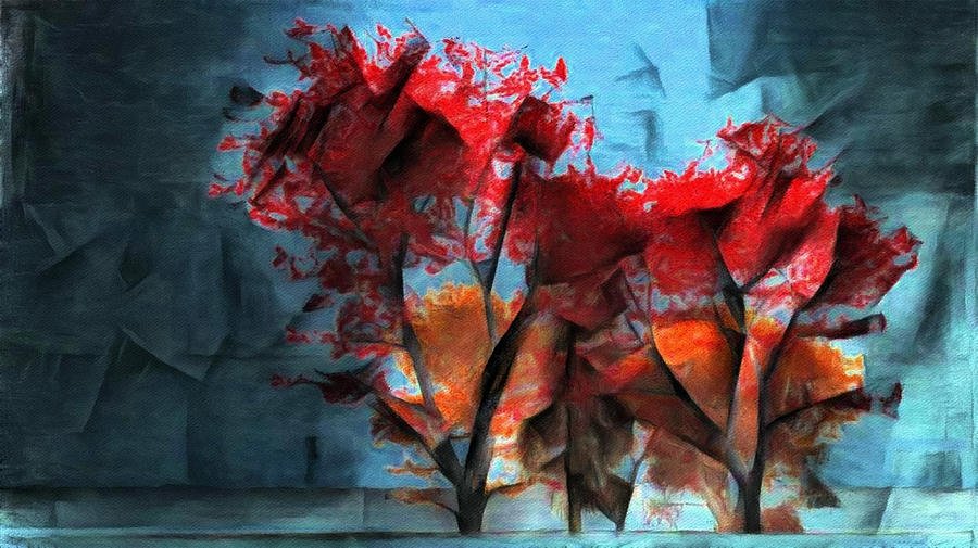 Autumn Trees Digital Art by Bruce Rolff