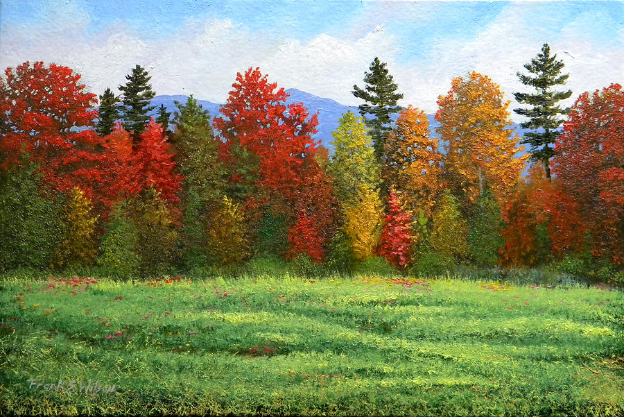 Autumn Trees Painting by Frank Wilson