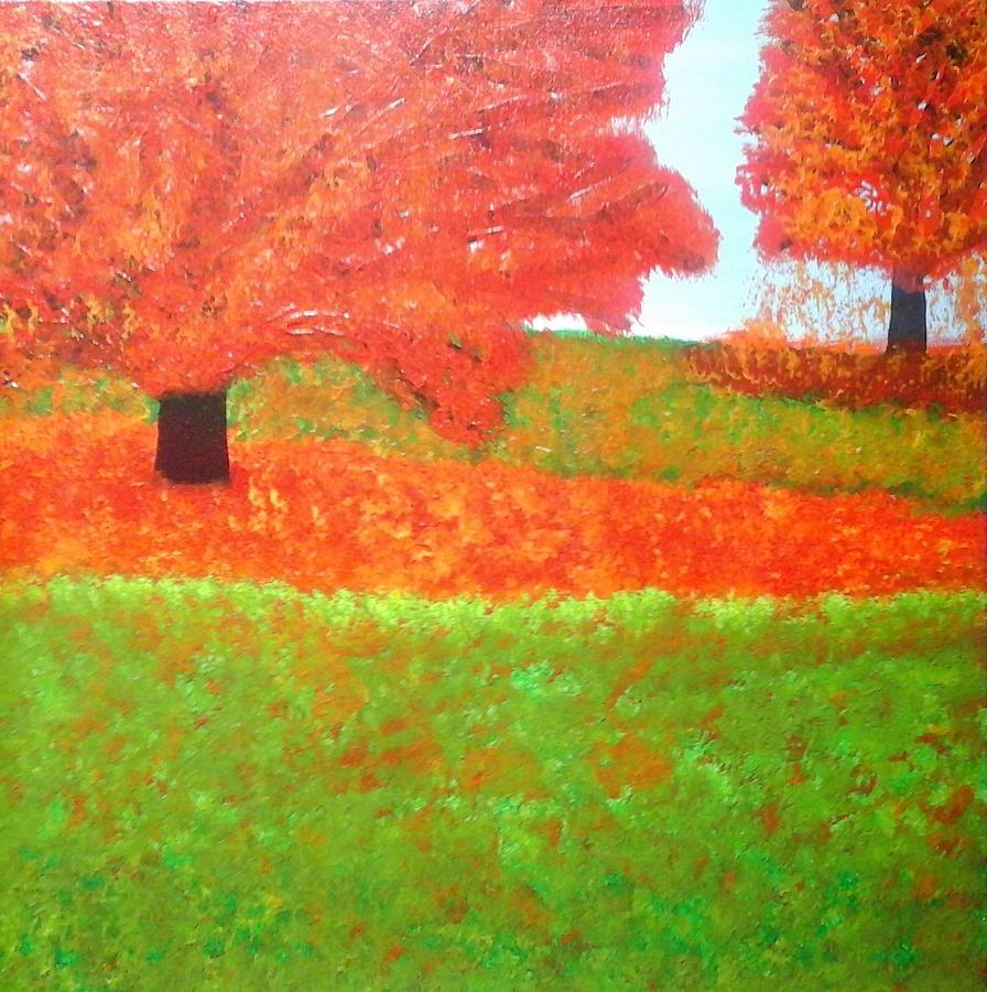 Nature Painting - Autumn Trees by Pictures from GI ART