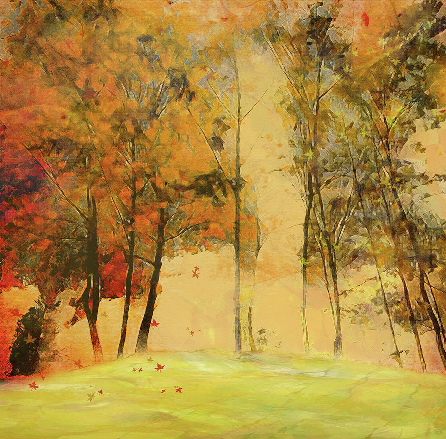 Autumn Trees Digital Art by Nina Bradica