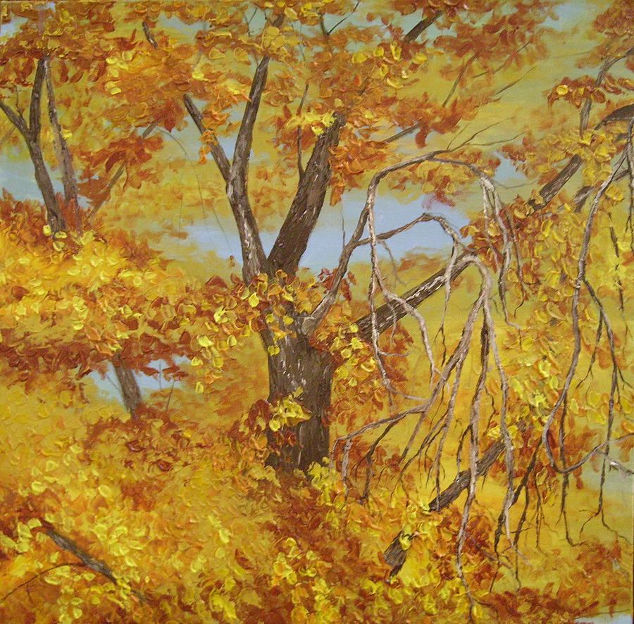 Autumn Treetops Painting by Wanda Pepin | Fine Art America