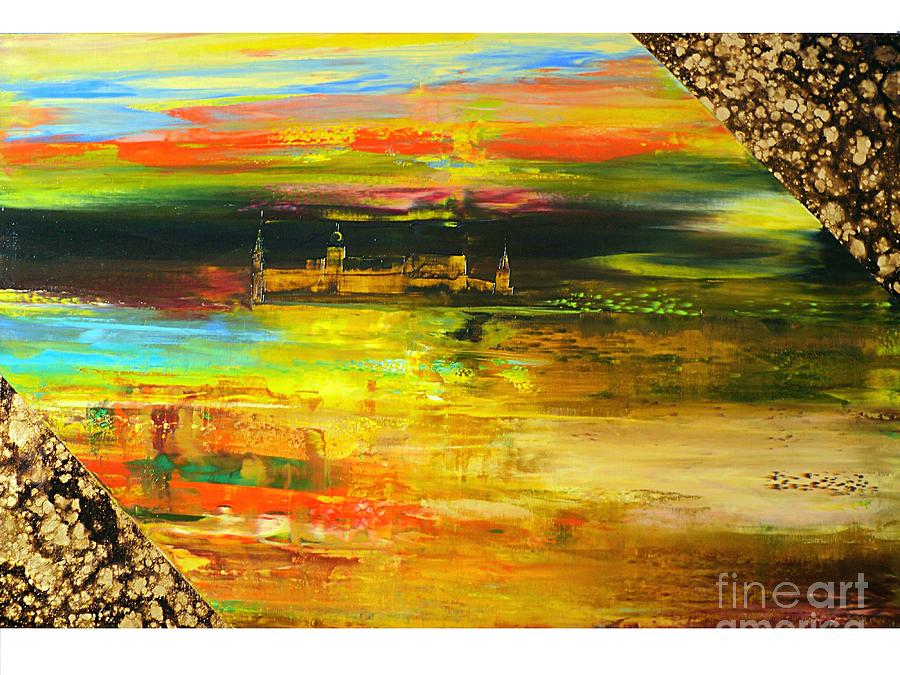 Abstract Painting - Autumn Twilight Of The Castle Coburg by Nelu Gradeanu