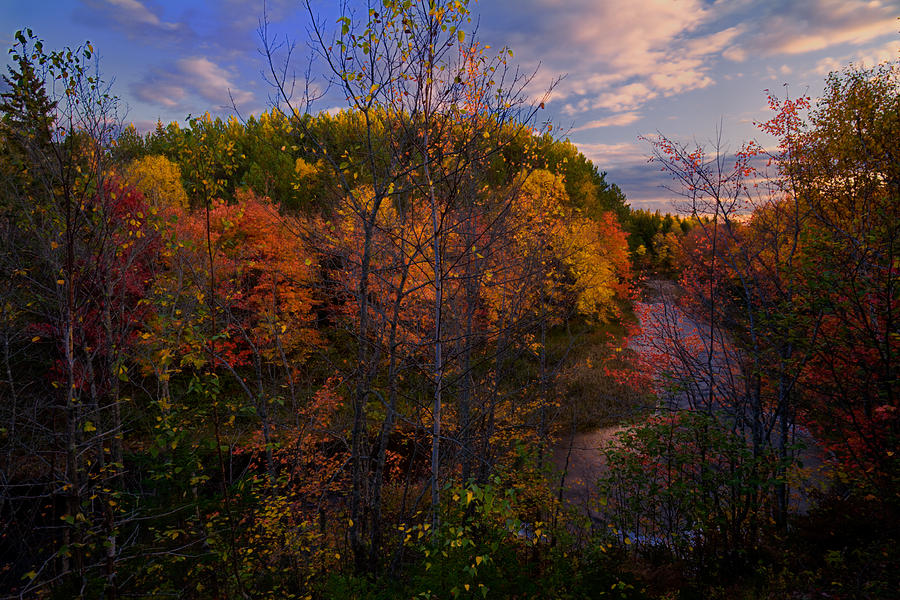 Autumn Twilight Overlooking The Kelly River Photograph by Irwin Barrett