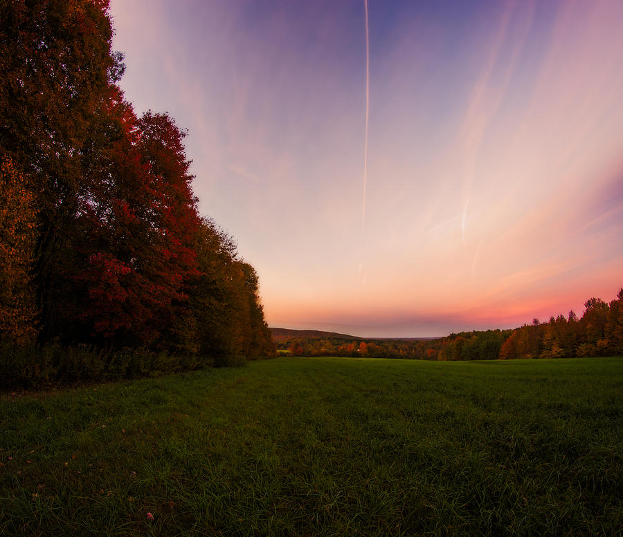 Autumn Valley Twilight Photograph by Chris Bordeleau
