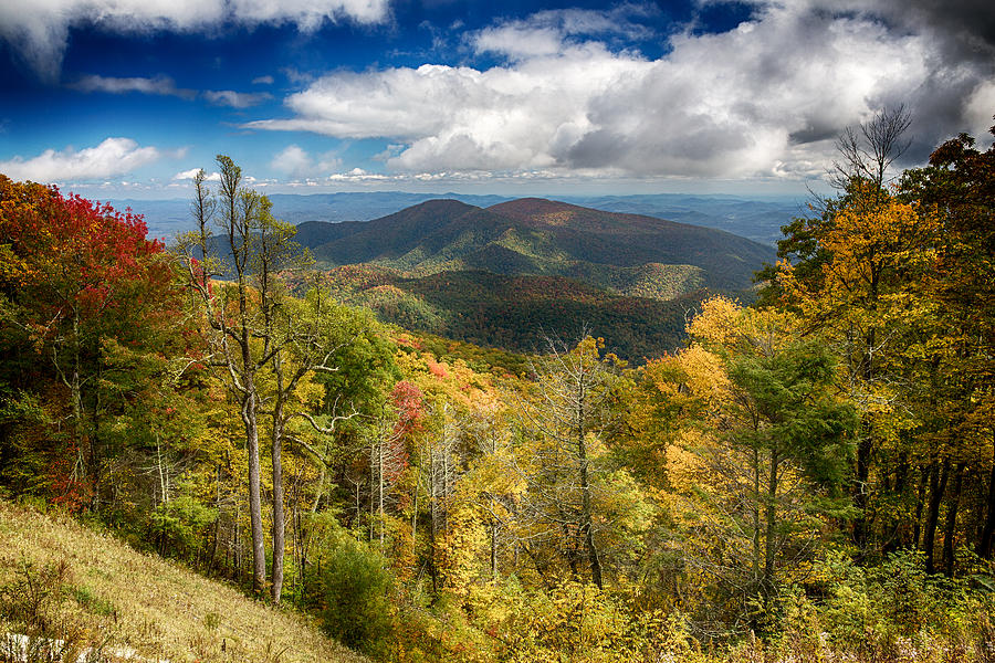 Mountain Digital Art - Autumn Views from the Blue Ridge Parkway by John Haldane
