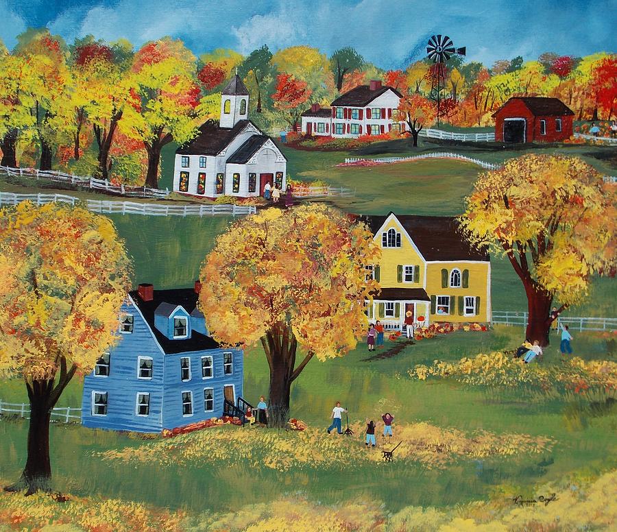 Autumn Painting by Virginia Coyle