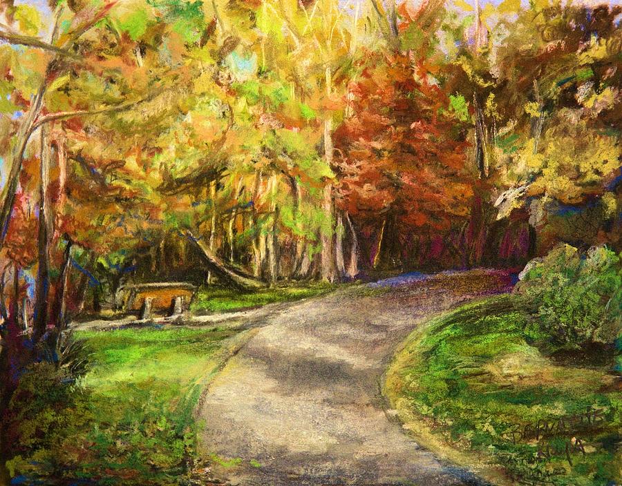 Tree Painting - Autumn Walk by Bernadette Krupa