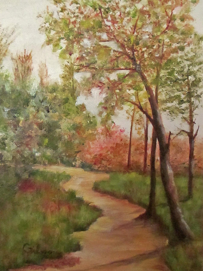 Autumn Walk Painting by Roseann Gilmore