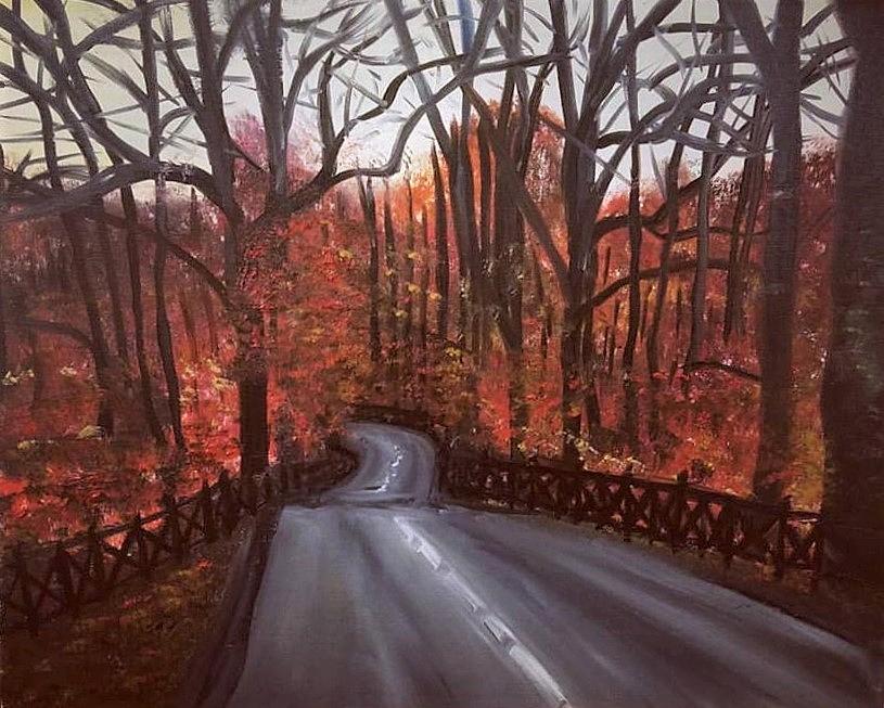 Autumn Walk2 Painting by Jessie Henry