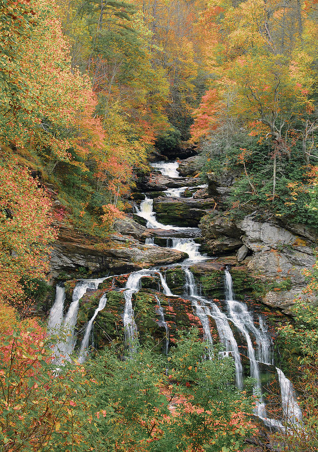 Autumn Waterfall Photograph by Blaine Owens