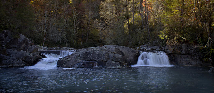 Fall Photograph - Autumn Waterfall  by Ellen Heaverlo