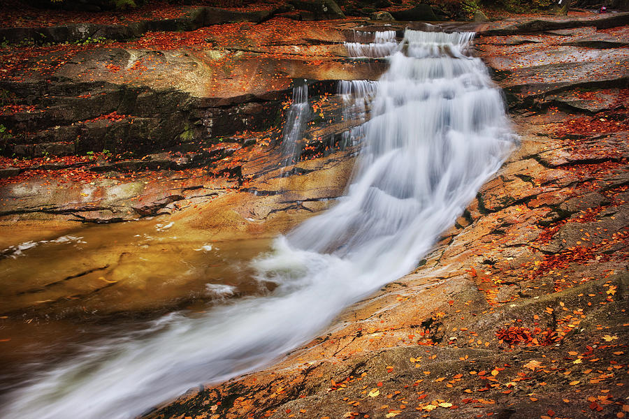Autumn Waterfall on Mumlava River Photograph by Artur Bogacki