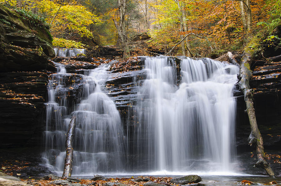 Autumn Waterfall Photograph by Oscar Gutierrez