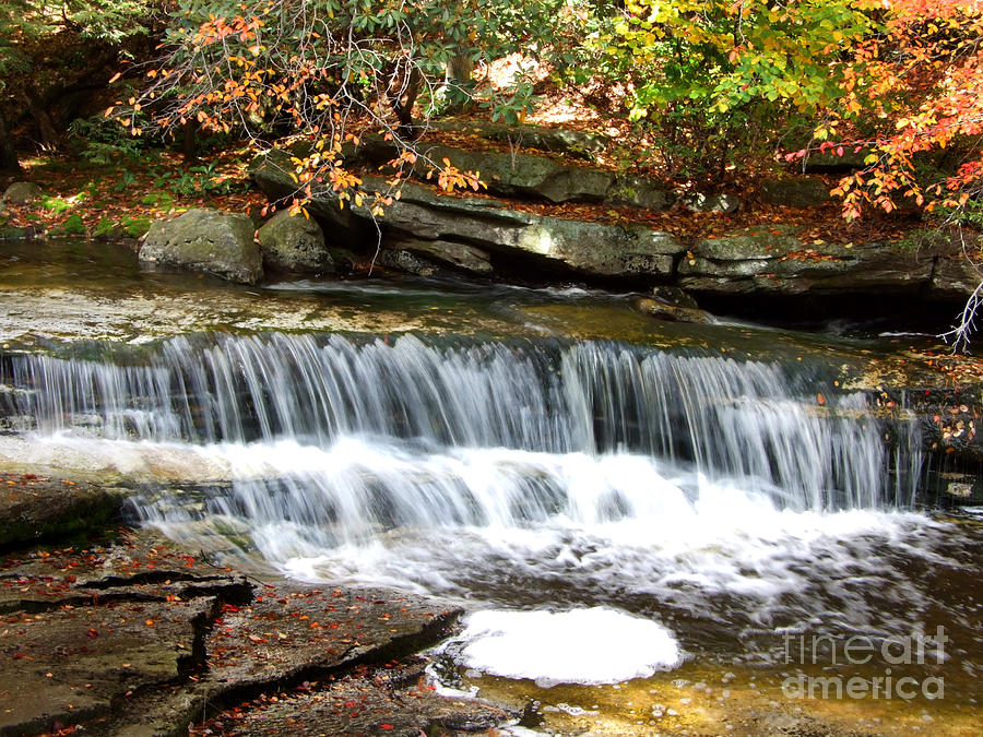 Autumn Waterfall Photograph Photograph by Kristen Fox