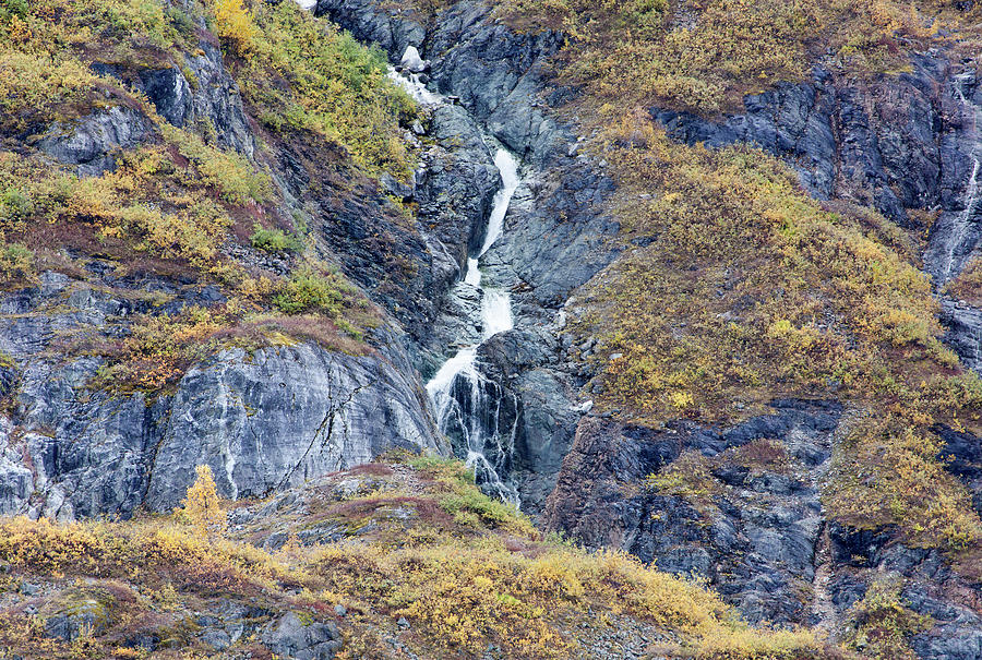 Autumn Waterfall Photograph by Ramunas Bruzas