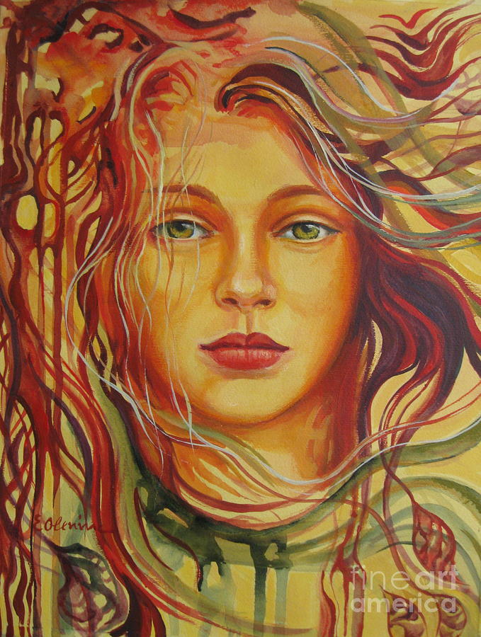 Autumn wind 2 Painting by Elena Oleniuc