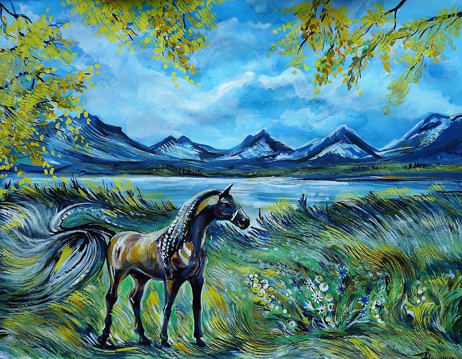 Autumn Wind Painting by Anna Duyunova