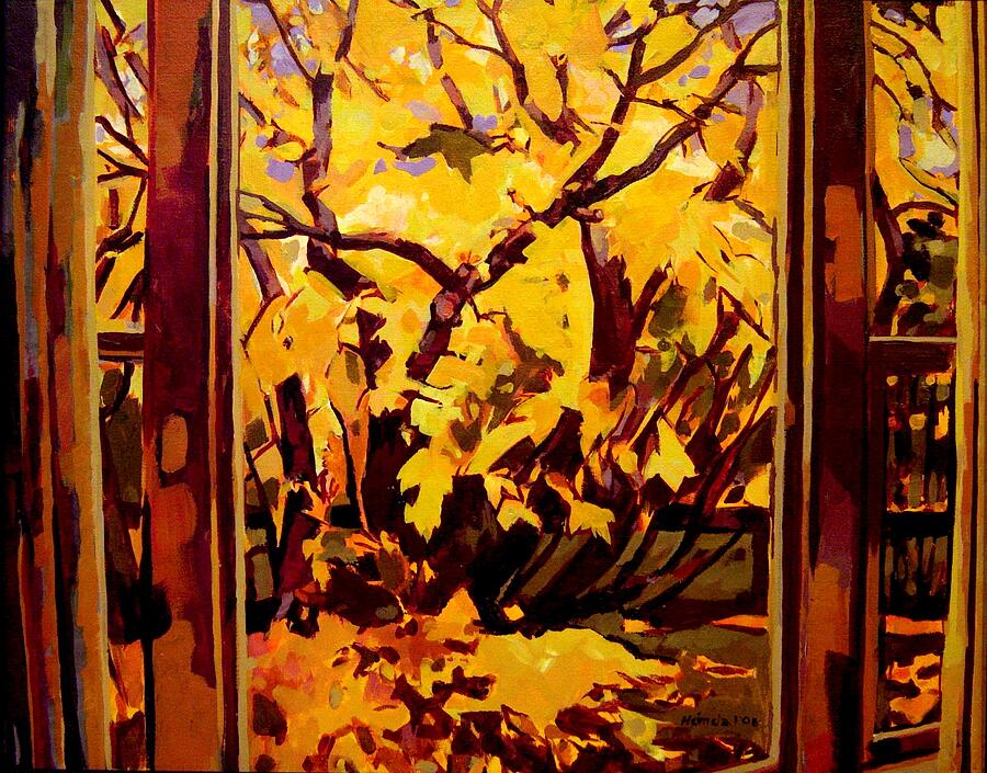 Autumn Window Painting by Tim  Heimdal