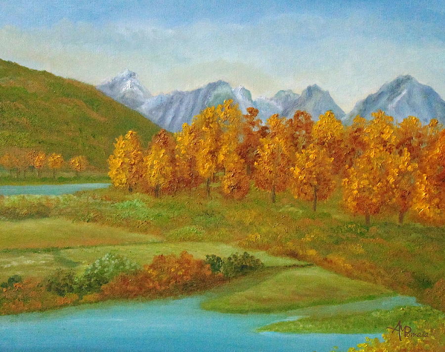 Fall Painting - Autumnal Colors by Angeles M Pomata