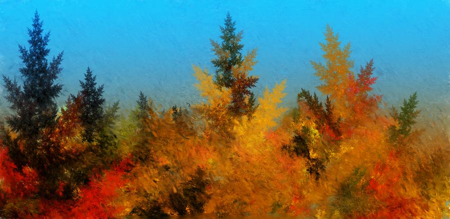 Autumnal Forest Digital Art by David Lane