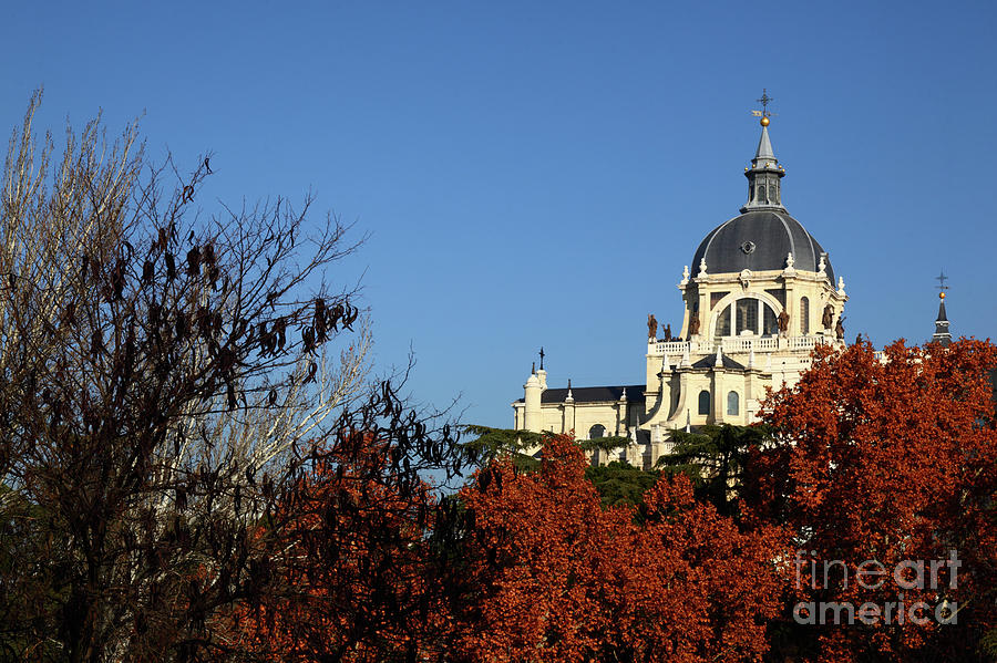 Autumnal Madrid and Almudena Cathedral Photograph by James Brunker