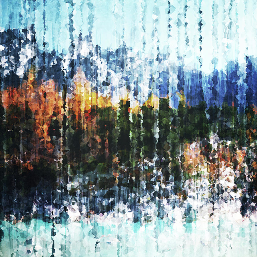 Autumnal Mountain Lake Digital Art by Phil Perkins