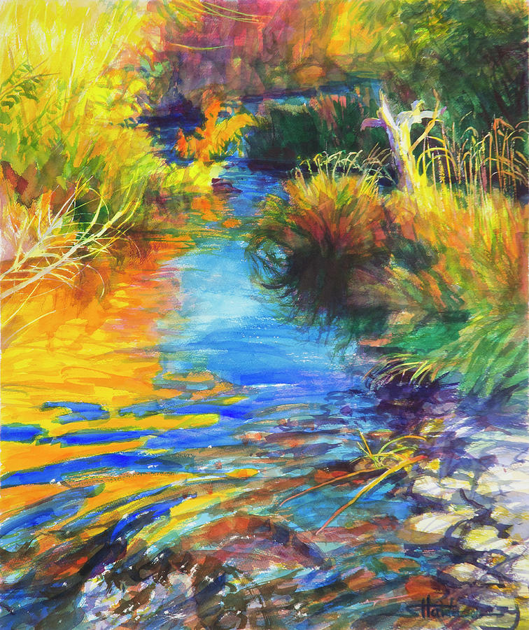 Autumn Painting - Autumnal Reflections by Steve Henderson Autumn Painting - Autumnal Reflections by Steve Henderson