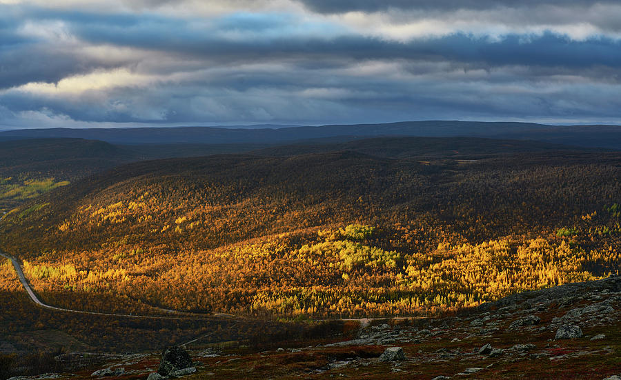 Autumnal River Valley Photograph by Pekka Sammallahti