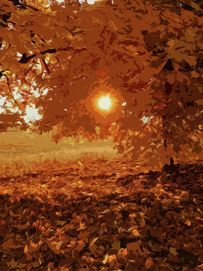 Nature Painting - Autumnal Sunlight by AM FineArtPrints