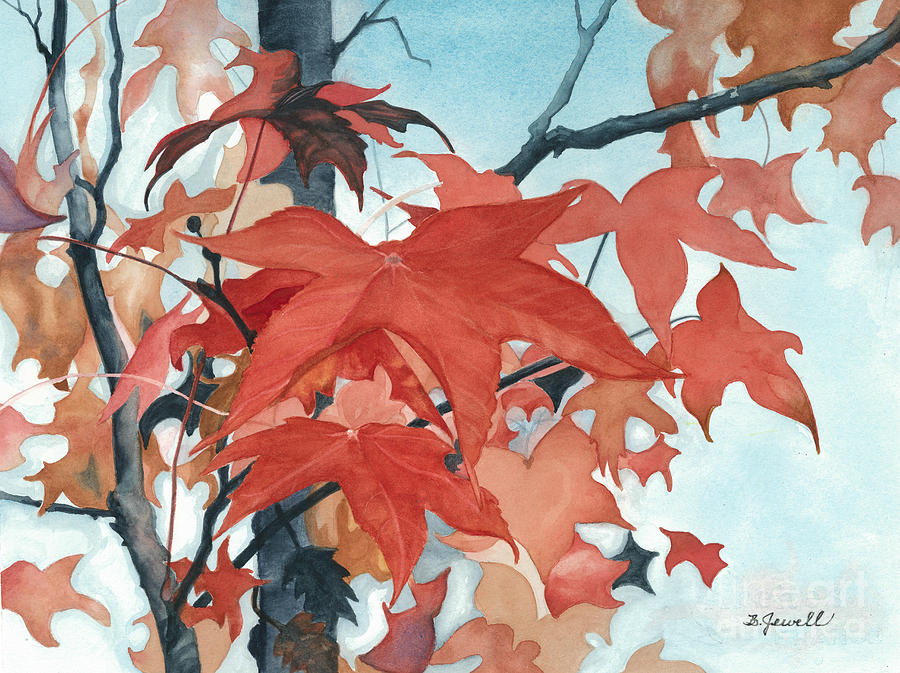 Autumns Artistry Painting by Barbara Jewell