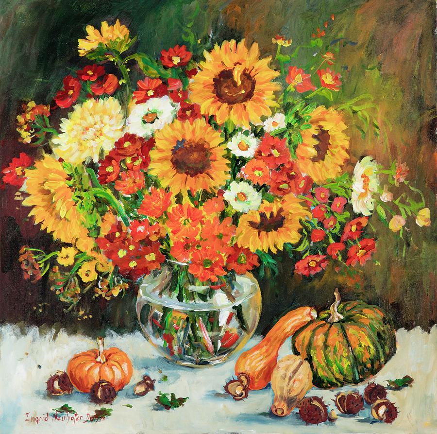 Autumns Bounty Painting by Ingrid Dohm