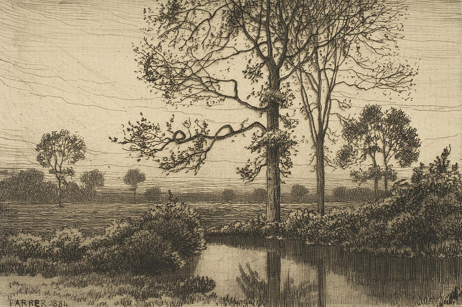 Autumns Grey and Melancholy Relief by Henry Farrer