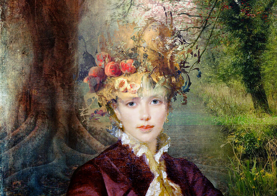 Women Painting - Autumns Hat by Laura Botsford Women Painting - Autumns Hat by Laura Botsford