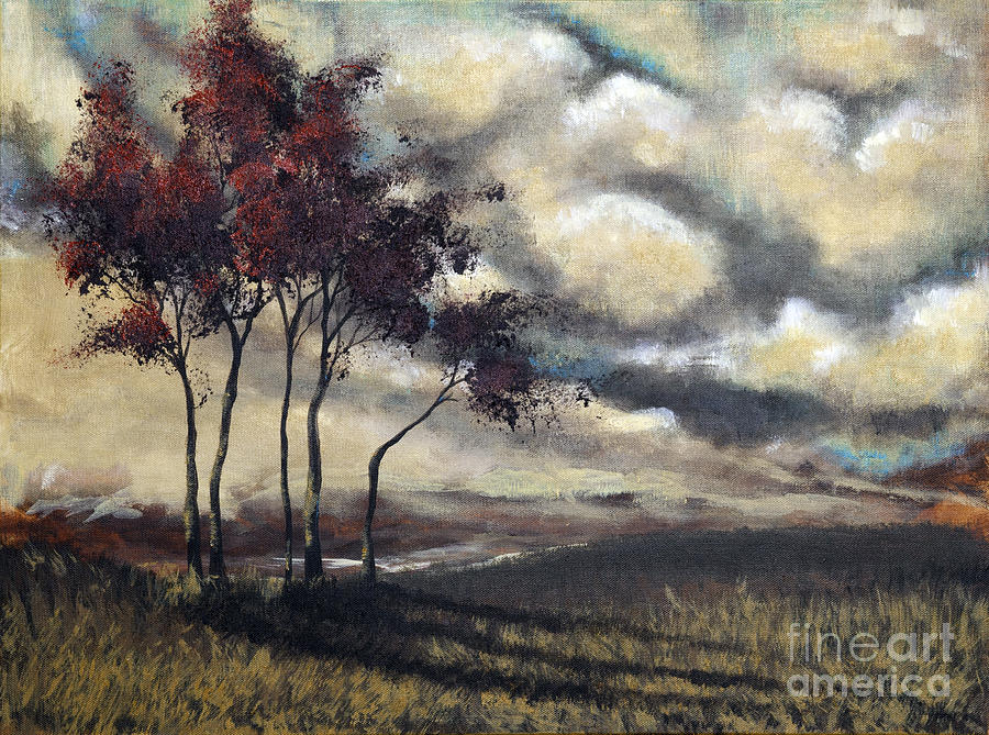 Tree Painting - Autumns Palette by Tracey Halkyard